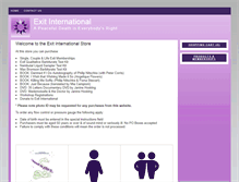 Tablet Screenshot of exitinternationalstore.com